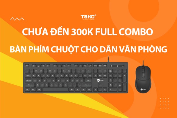 Chưa đến 300K full combo bàn phím chuột cho dân văn phòng