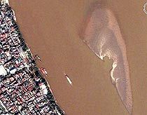 Vẻ đẹp sông Hồng hiện lên trên Google Earth 