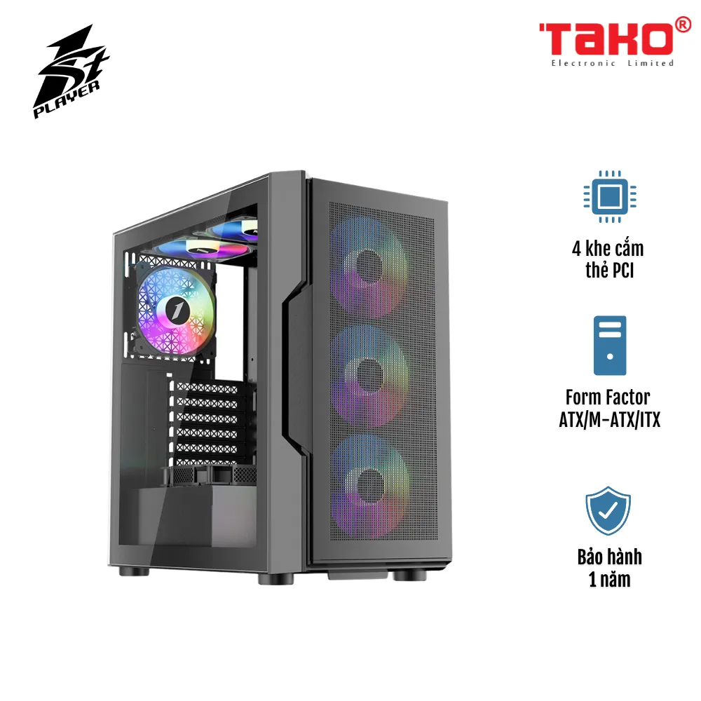 V?CASE GAMING 1STPLAYER T7-P T7-P-BK